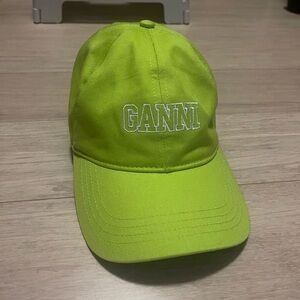 GANNI Neon Green Cap